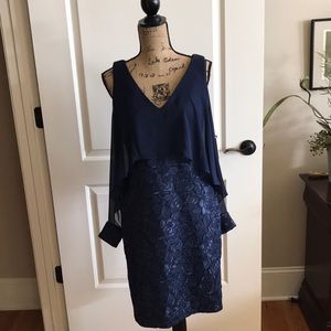 Calvin Klein Cold Shoulder Popover Dress